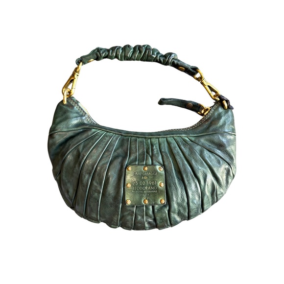 Shoulder Bag "LUNA" in dark green - Picture 2 of 7